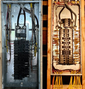 a residential electrical panel that has been upgraded by Altech Electric